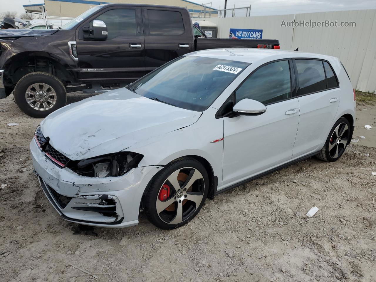 2019 Volkswagen Gti S White vin: 3VW5T7AU9KM034345