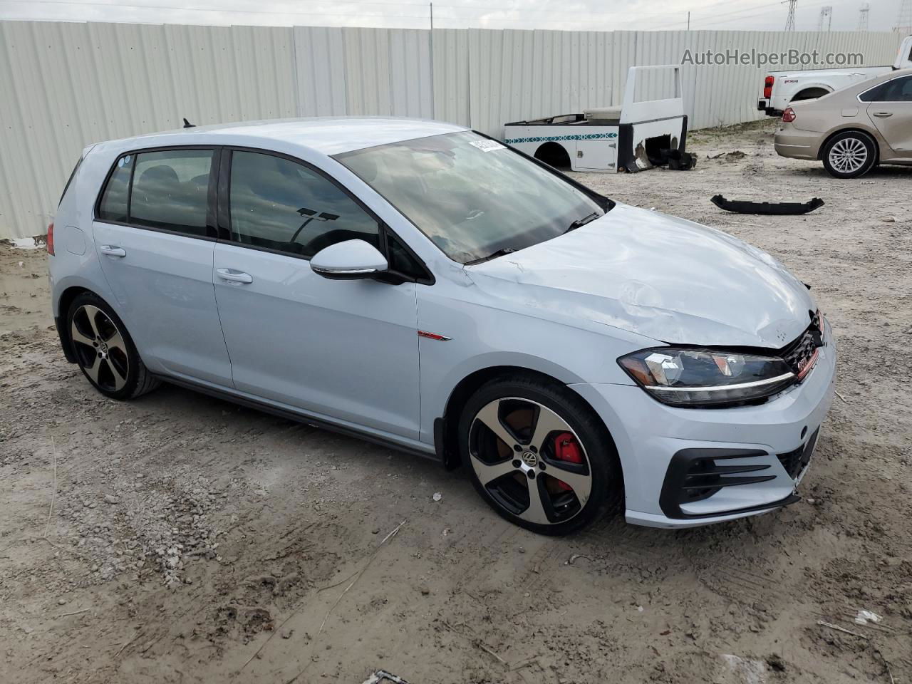 2019 Volkswagen Gti S White vin: 3VW5T7AU9KM034345