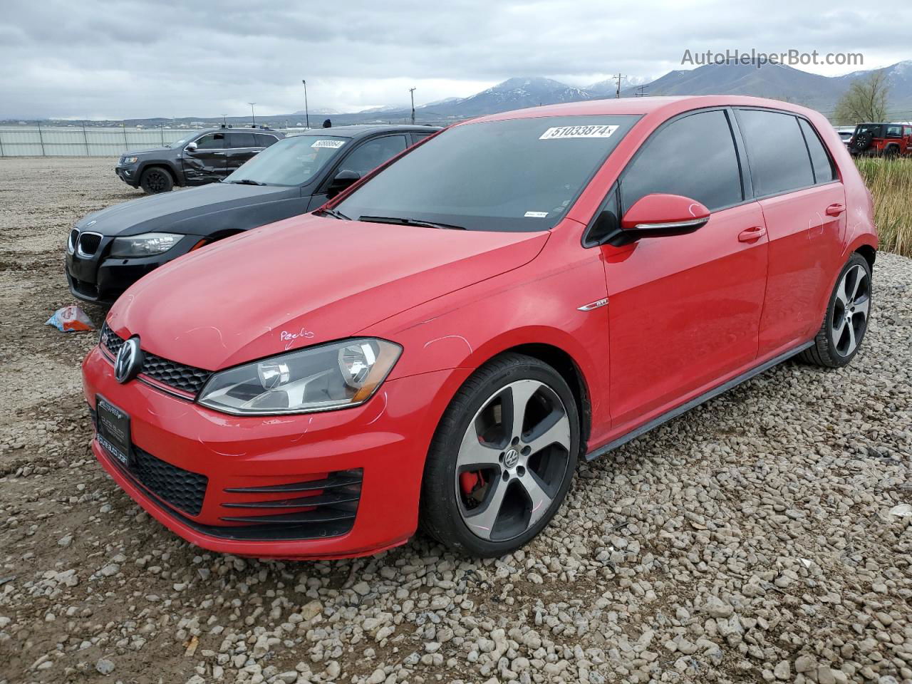 2015 Volkswagen Gti  Красный vin: 3VW5T7AUXFM055498