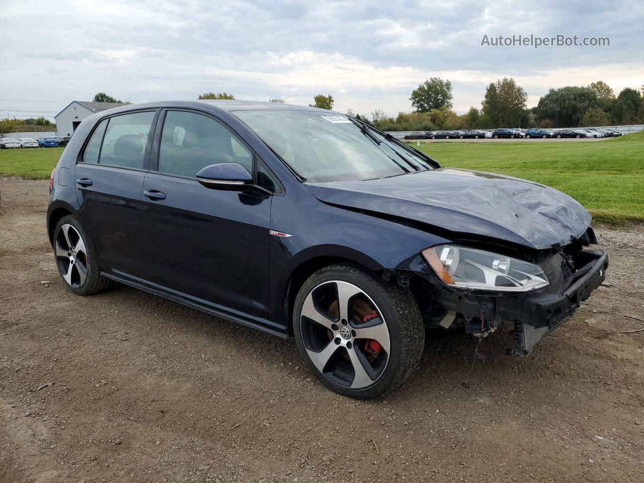 2017 Volkswagen Gti S Blue vin: 3VW5T7AUXHM006014