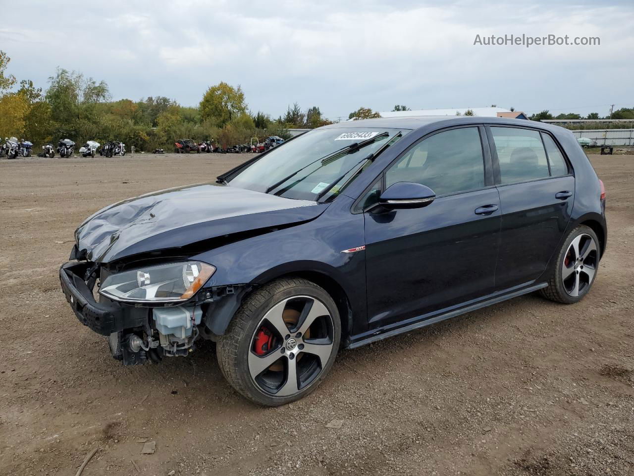 2017 Volkswagen Gti S Blue vin: 3VW5T7AUXHM006014