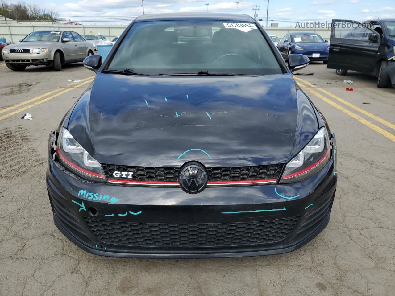 2017 Volkswagen Gti S Black vin: 3VW5T7AUXHM026067