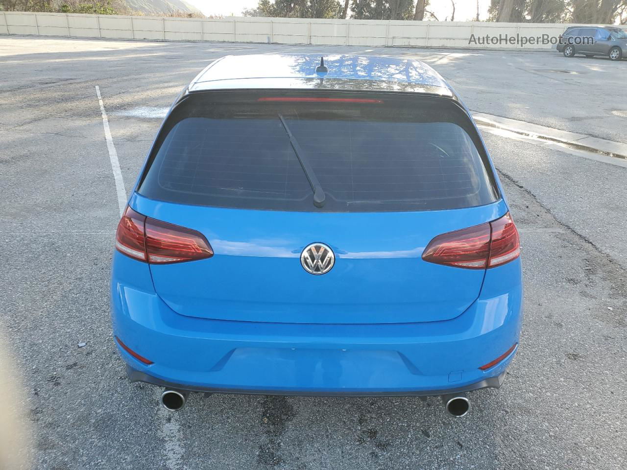 2019 Volkswagen Gti S Blue vin: 3VW5T7AUXKM012693