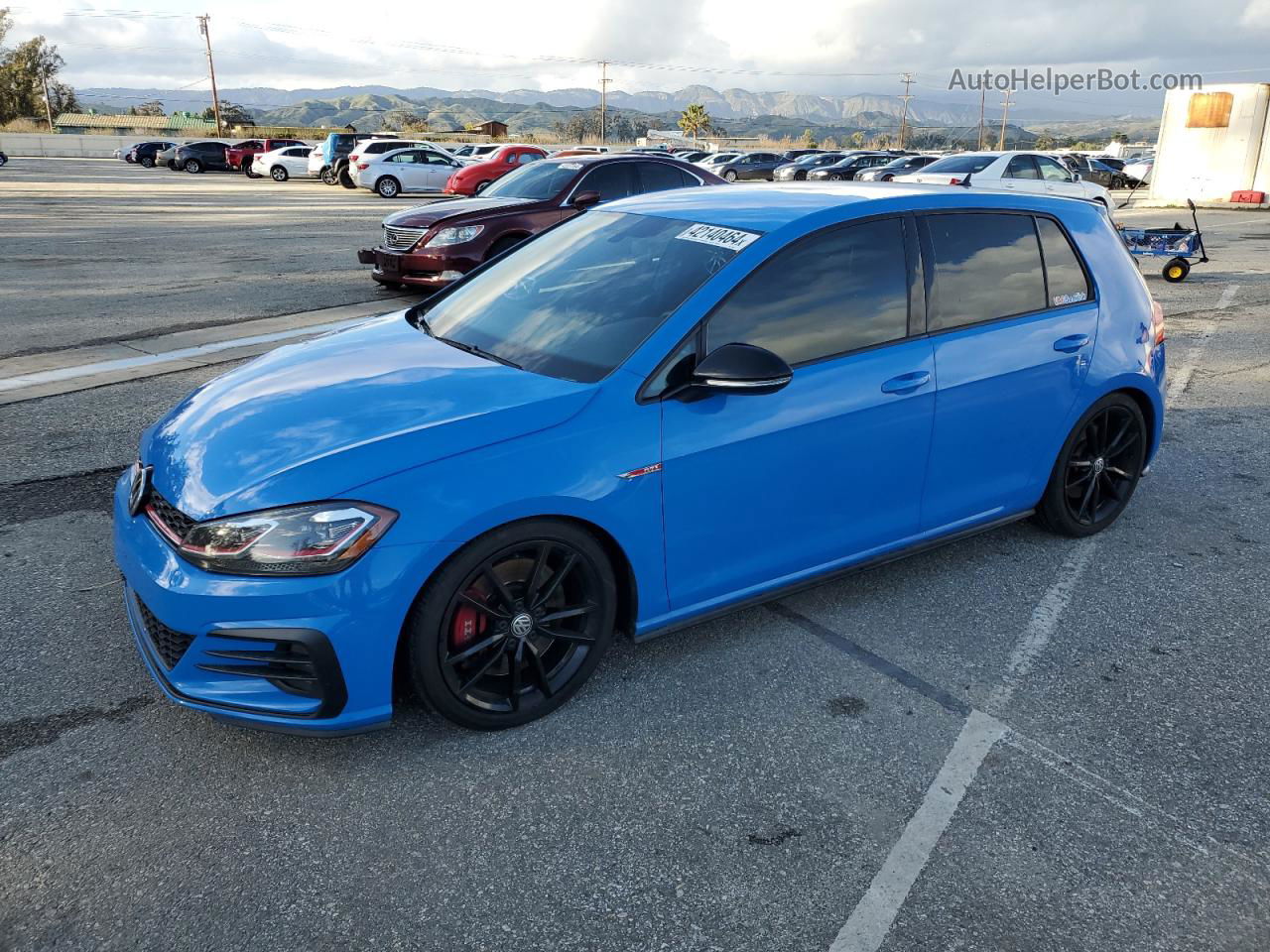 2019 Volkswagen Gti S Blue vin: 3VW5T7AUXKM012693