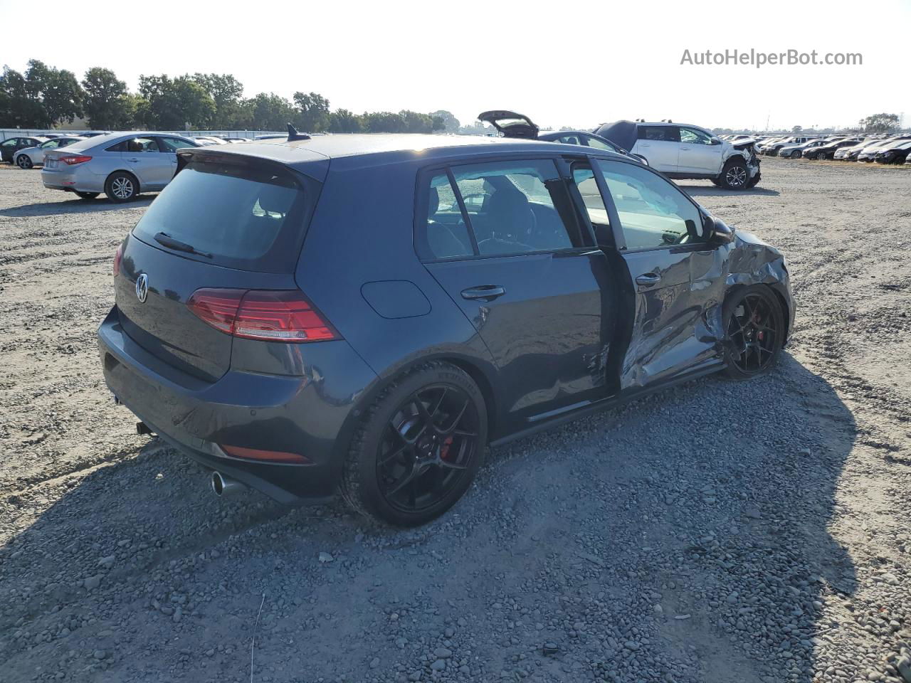 2019 Volkswagen Gti S Gray vin: 3VW5T7AUXKM020292