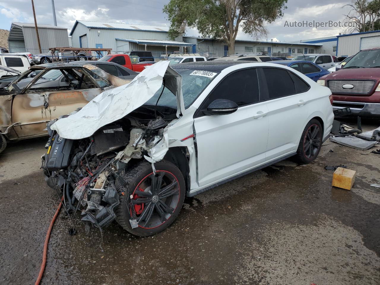 2019 Volkswagen Jetta Gli White vin: 3VW5T7BU2KM152204