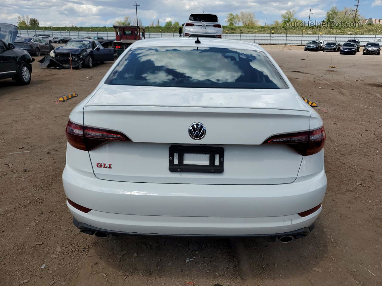 2019 Volkswagen Jetta Gli White vin: 3VW5T7BU6KM253858