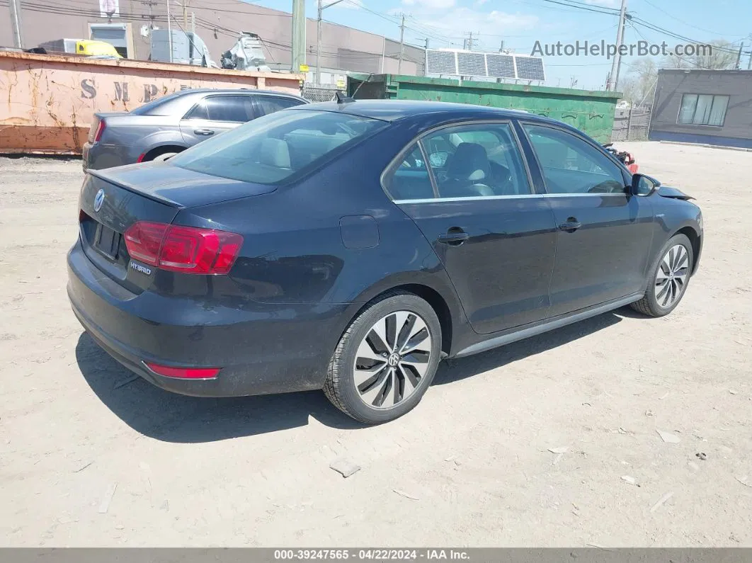 2014 Volkswagen Jetta Hybrid Sel Premium Black vin: 3VW637AJ0EM230589