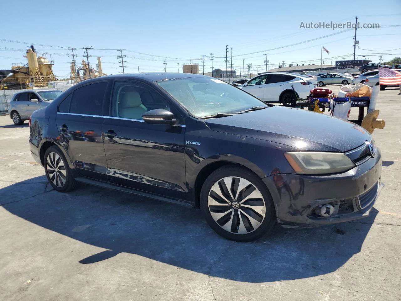 2013 Volkswagen Jetta Hybrid Gray vin: 3VW637AJ1DM263034