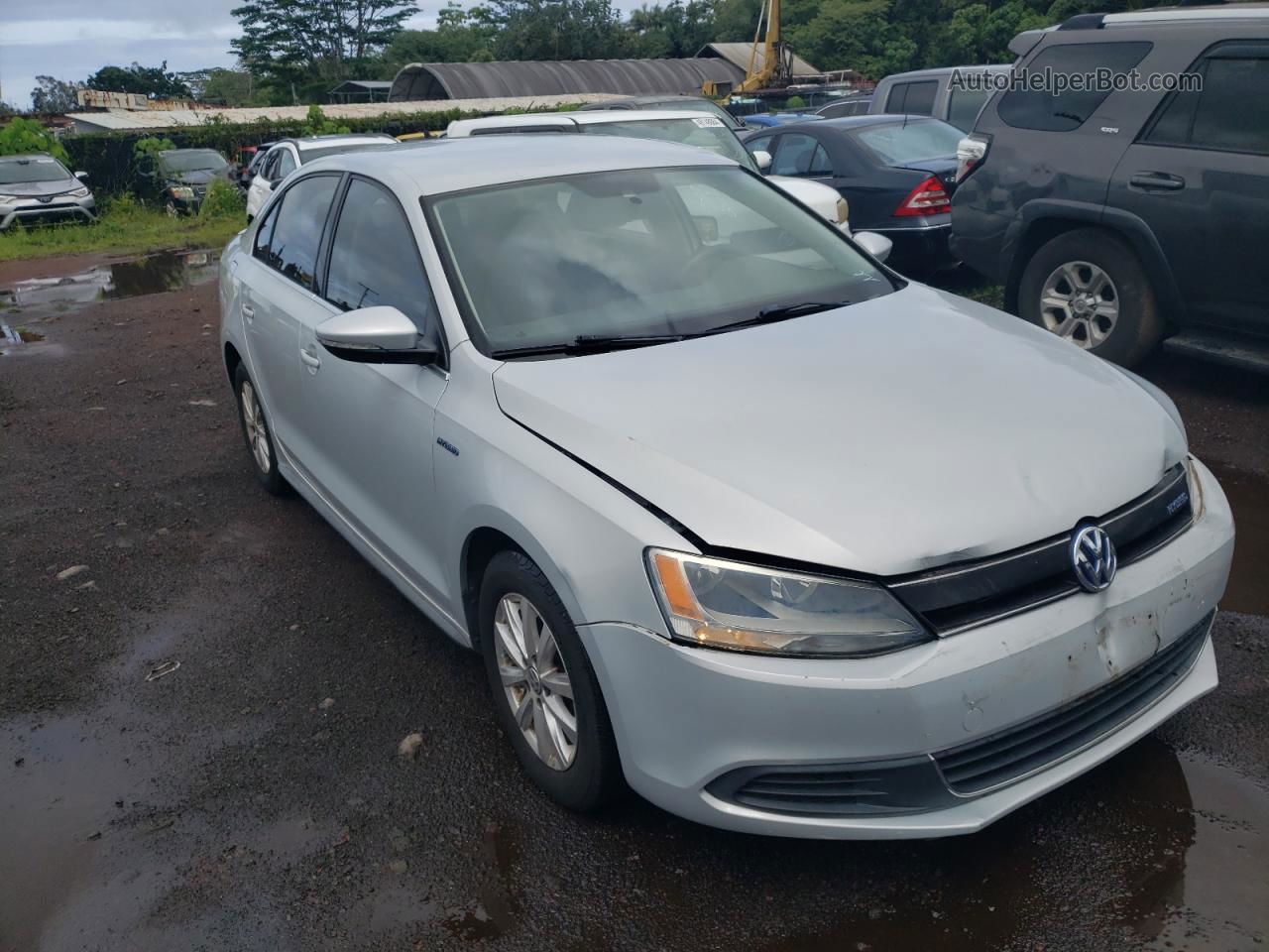 2013 Volkswagen Jetta Hybrid Silver vin: 3VW637AJ2DM293188