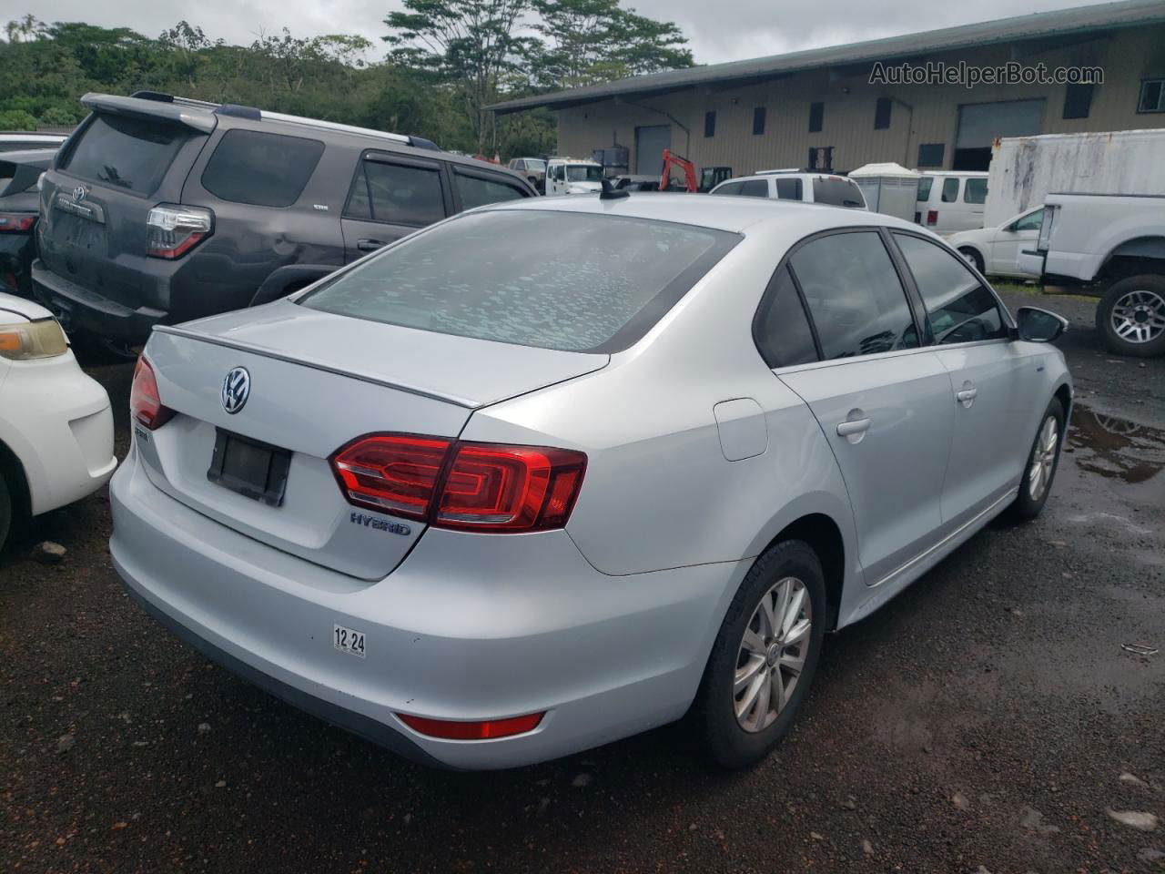 2013 Volkswagen Jetta Hybrid Silver vin: 3VW637AJ2DM293188