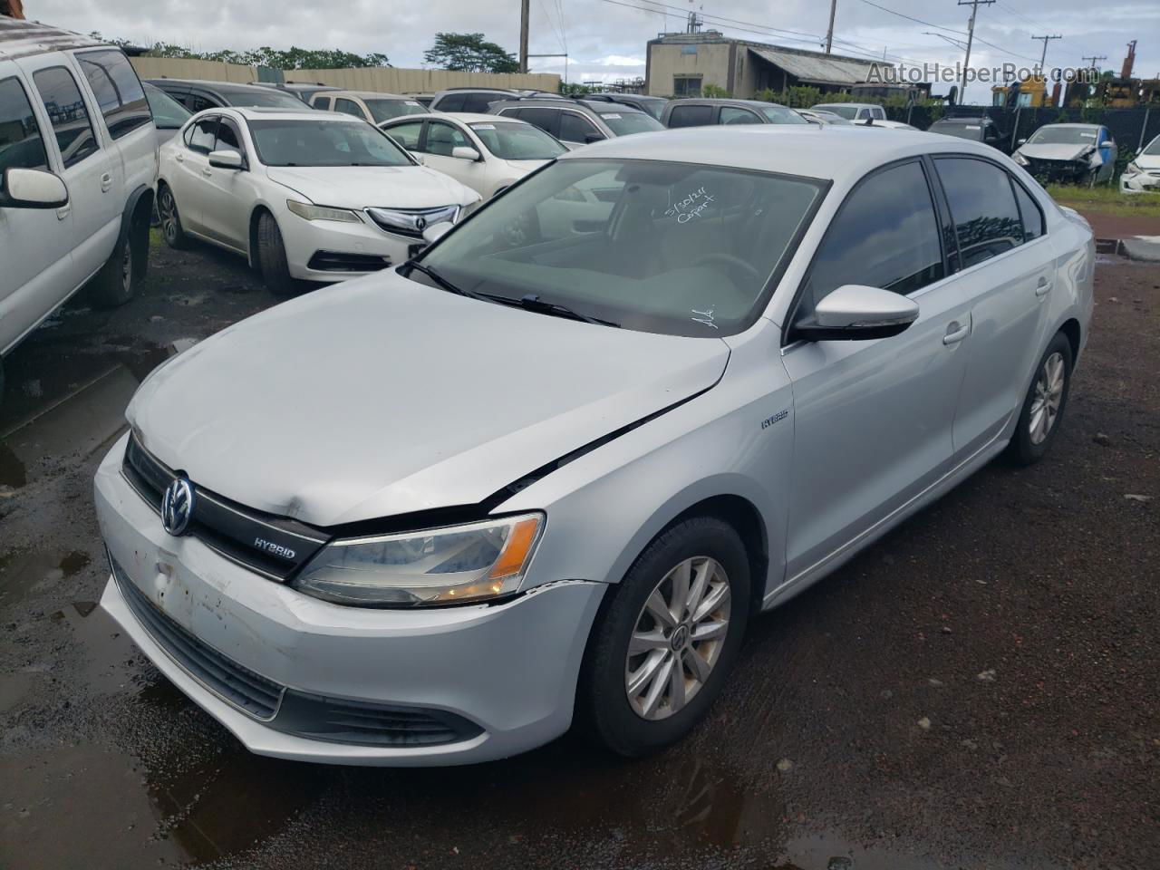 2013 Volkswagen Jetta Hybrid Silver vin: 3VW637AJ2DM293188