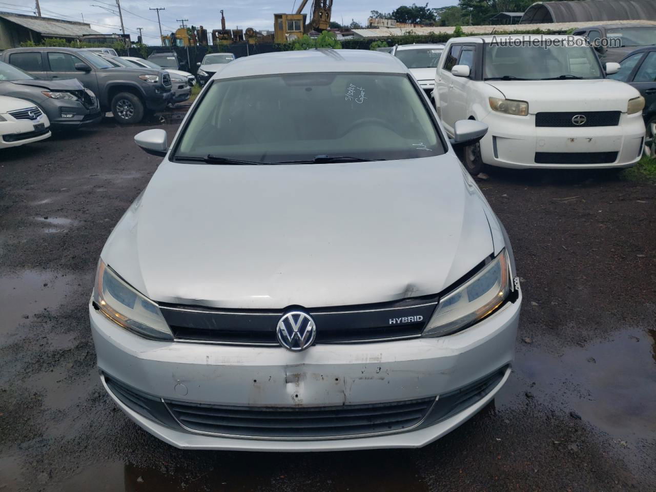 2013 Volkswagen Jetta Hybrid Silver vin: 3VW637AJ2DM293188