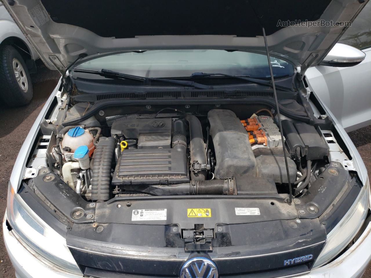 2013 Volkswagen Jetta Hybrid Silver vin: 3VW637AJ2DM293188