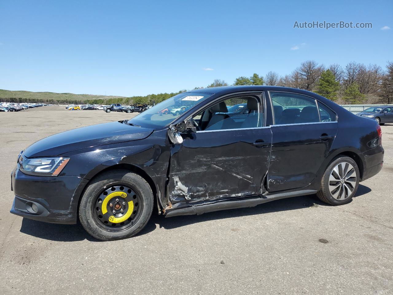 2013 Volkswagen Jetta Hybrid Черный vin: 3VW637AJ2DM297502