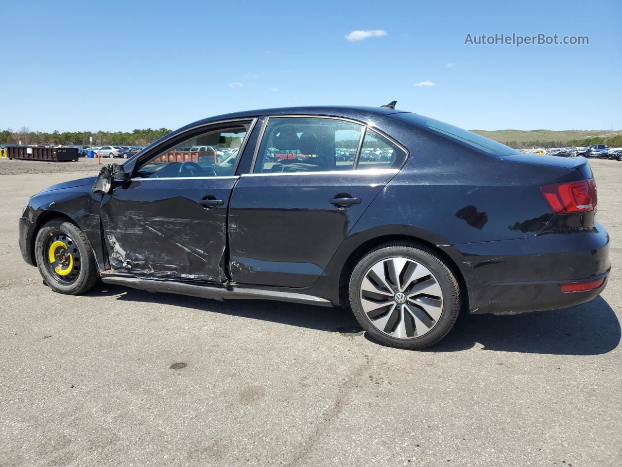 2013 Volkswagen Jetta Hybrid Black vin: 3VW637AJ2DM297502