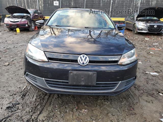 2014 Volkswagen Jetta Hybrid Black vin: 3VW637AJ2EM230755