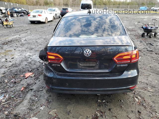 2014 Volkswagen Jetta Hybrid Black vin: 3VW637AJ2EM230755