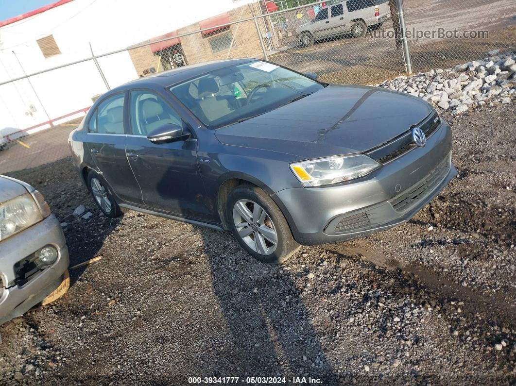 2013 Volkswagen Jetta Hybrid Sel Gray vin: 3VW637AJ3DM248535