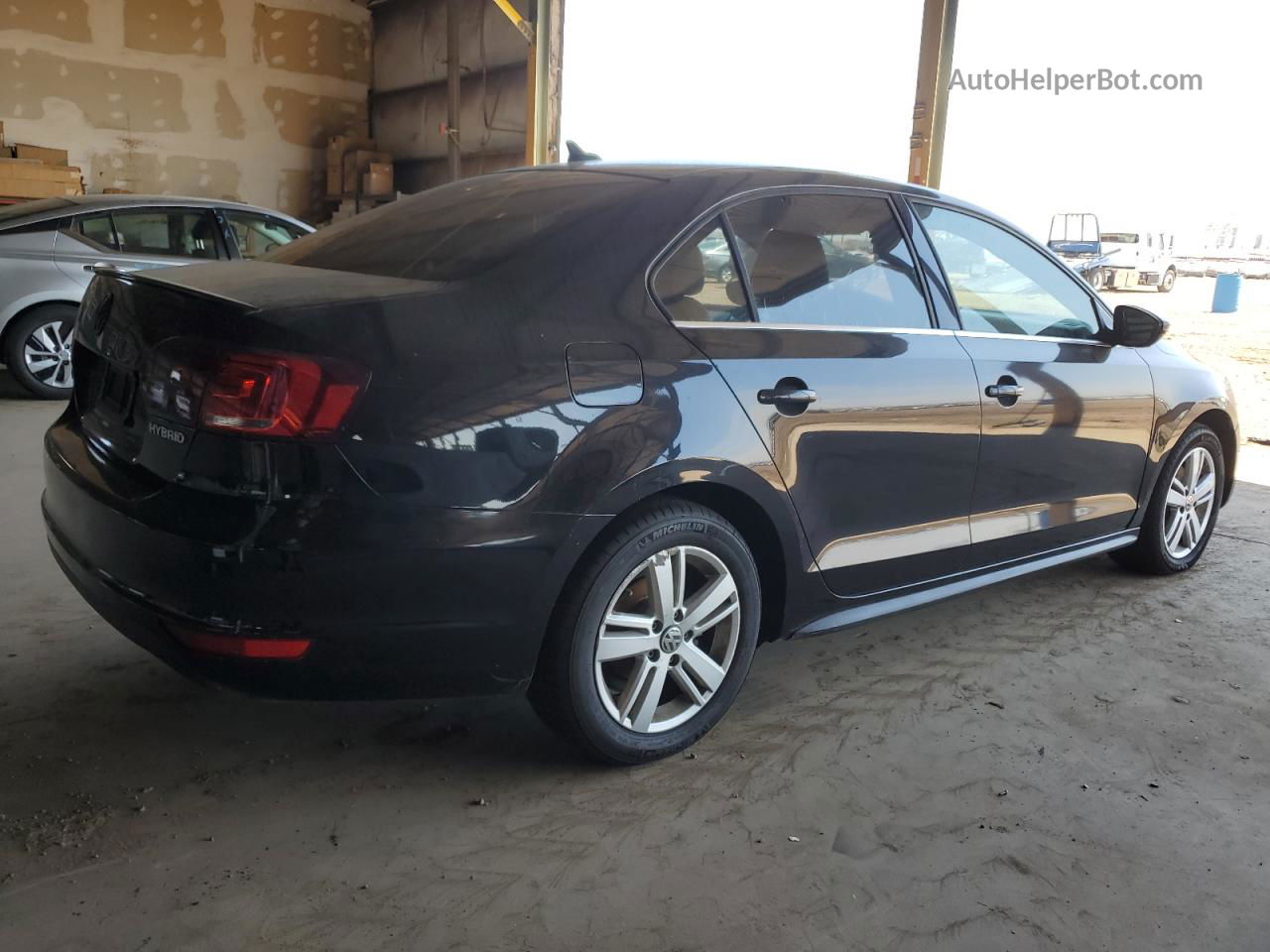 2014 Volkswagen Jetta Hybrid Black vin: 3VW637AJ3EM331626