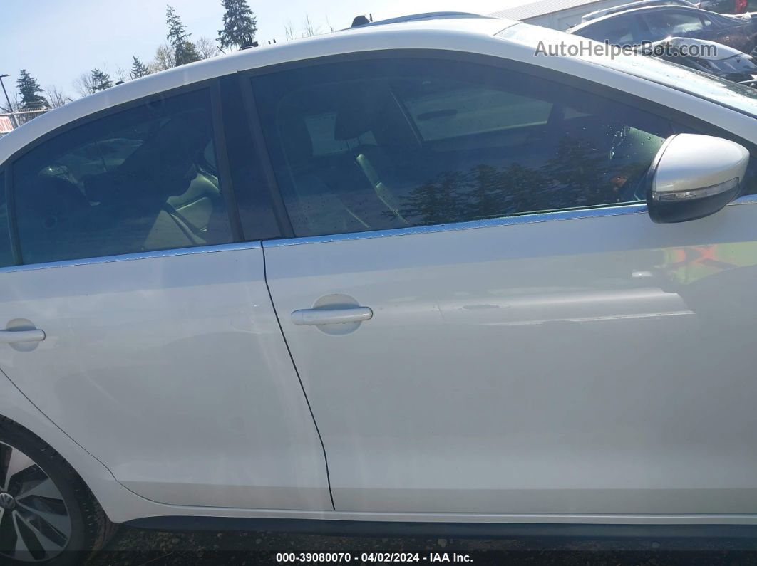 2014 Volkswagen Jetta Hybrid Sel Premium Белый vin: 3VW637AJ3EM332274