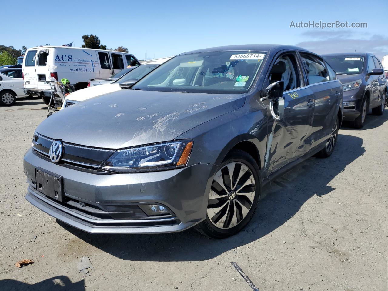 2016 Volkswagen Jetta Hybrid Gray vin: 3VW637AJ3GM372759