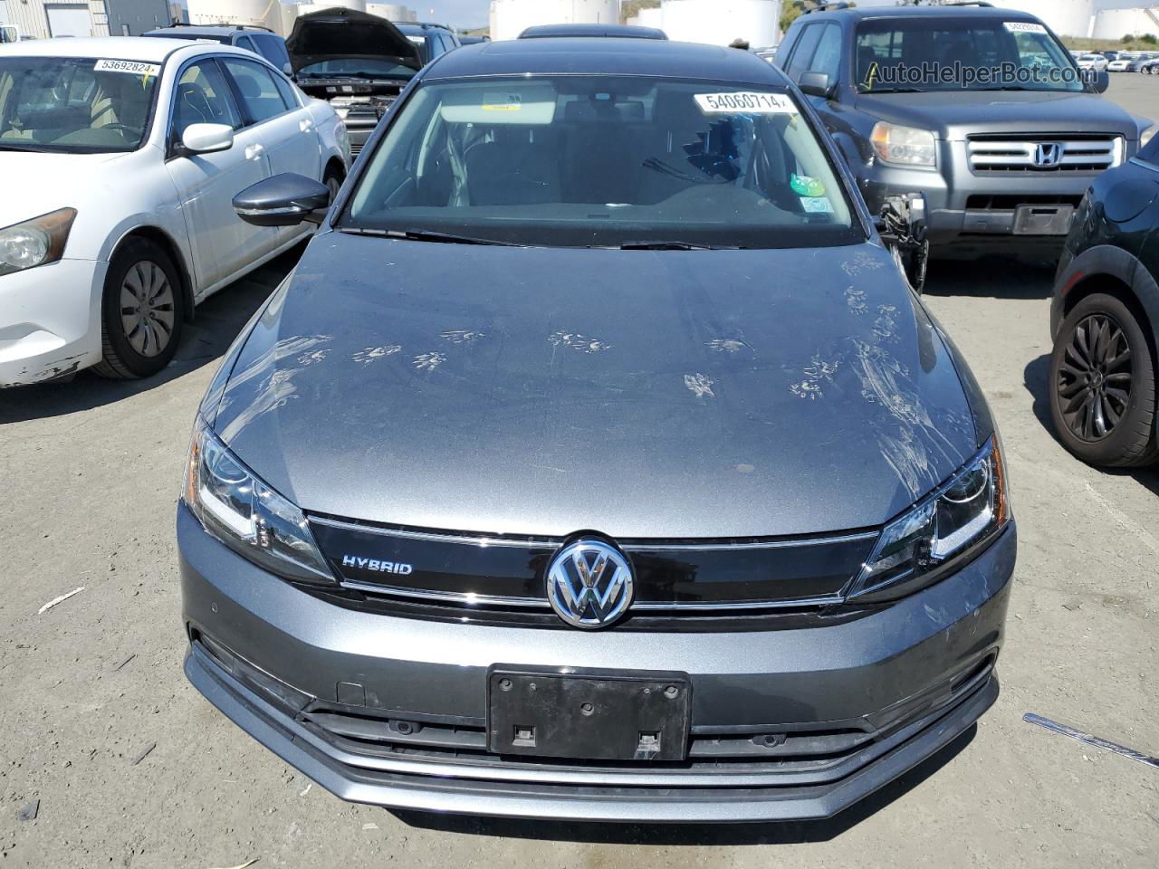 2016 Volkswagen Jetta Hybrid Серый vin: 3VW637AJ3GM372759