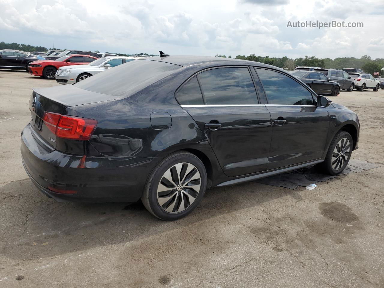 2016 Volkswagen Jetta Hybrid Black vin: 3VW637AJ3GM390212