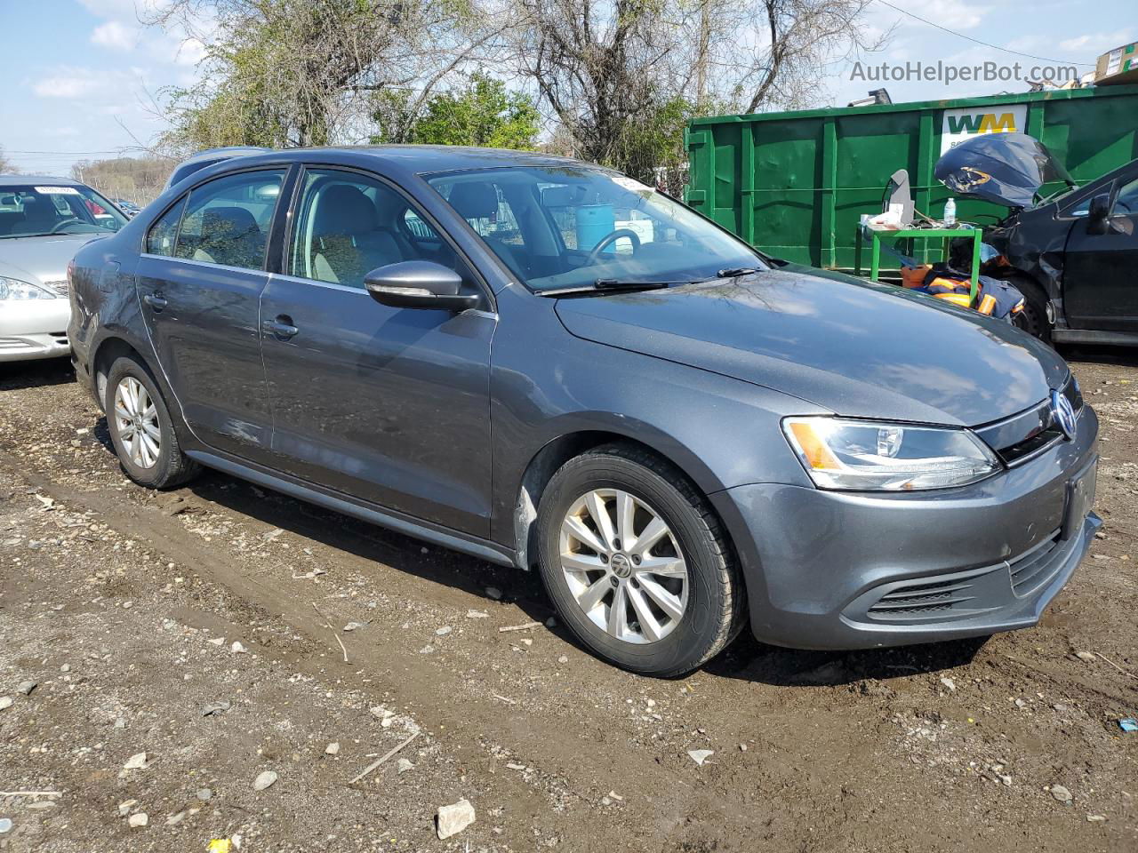 2013 Volkswagen Jetta Hybrid Gray vin: 3VW637AJ4DM257986