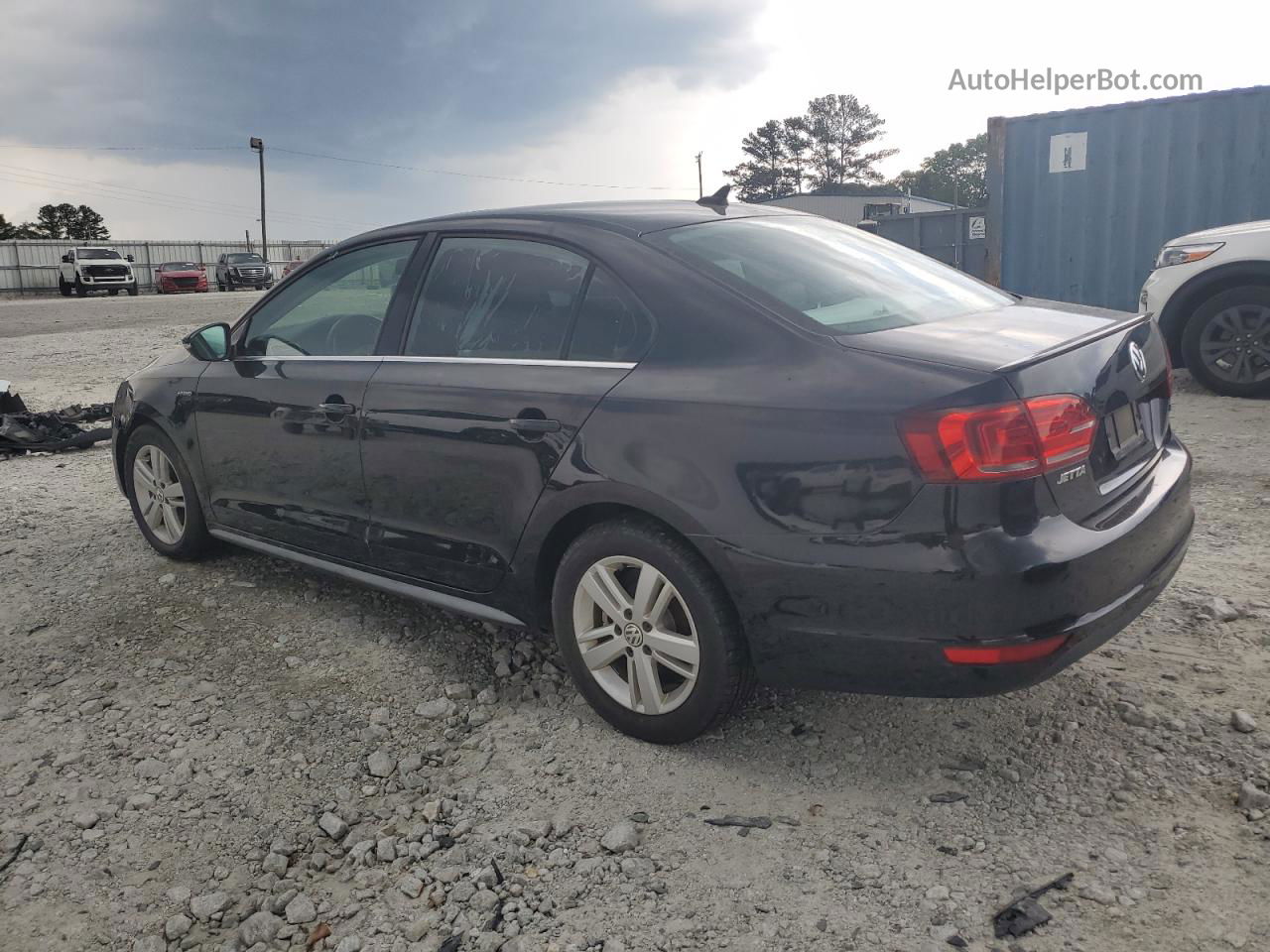 2013 Volkswagen Jetta Hybrid Black vin: 3VW637AJ5DM253445