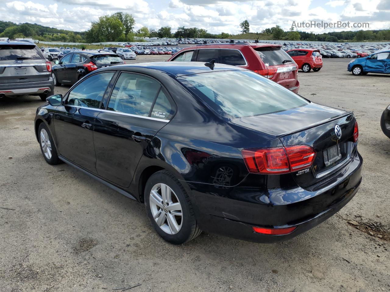 2013 Volkswagen Jetta Hybrid Black vin: 3VW637AJ5DM281147