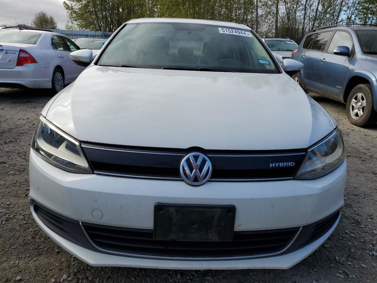 2013 Volkswagen Jetta Hybrid White vin: 3VW637AJ6DM229140