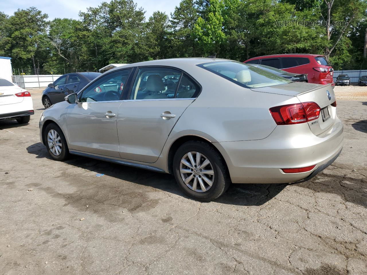 2013 Volkswagen Jetta Hybrid Beige vin: 3VW637AJ6DM275731