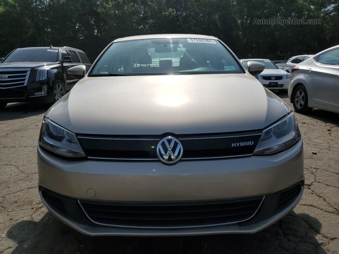 2013 Volkswagen Jetta Hybrid Beige vin: 3VW637AJ6DM275731