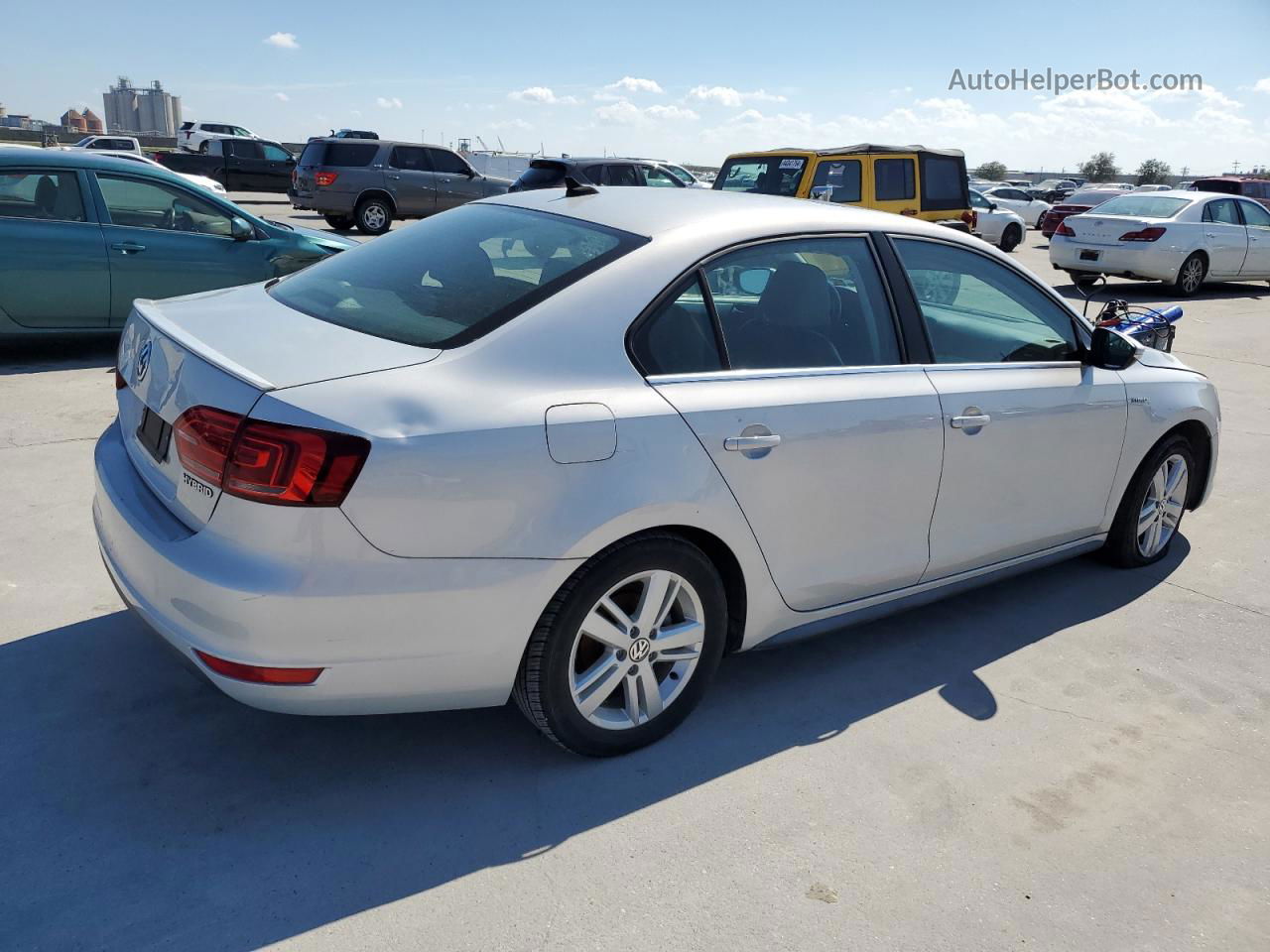 2013 Volkswagen Jetta Hybrid Silver vin: 3VW637AJ6DM294165