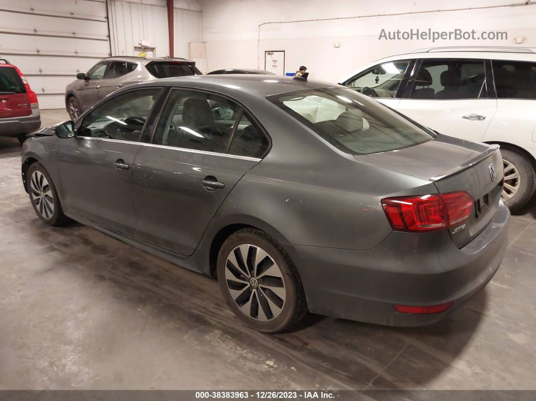 2014 Volkswagen Jetta Hybrid Sel Premium Серый vin: 3VW637AJ6EM317431