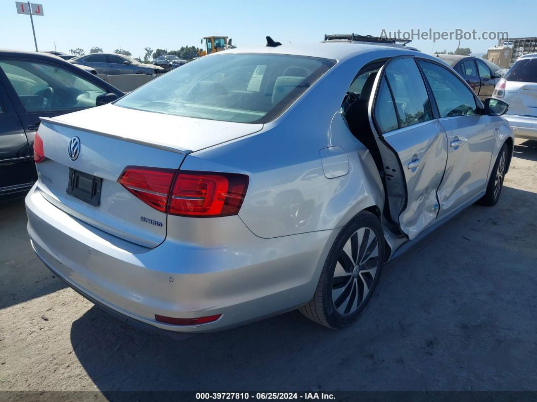 2015 Volkswagen Jetta Hybrid Sel Premium Silver vin: 3VW637AJ6FM427378