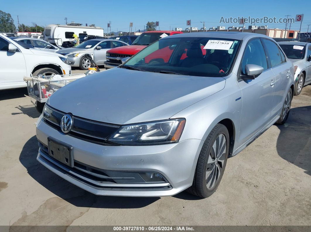 2015 Volkswagen Jetta Hybrid Sel Premium Silver vin: 3VW637AJ6FM427378