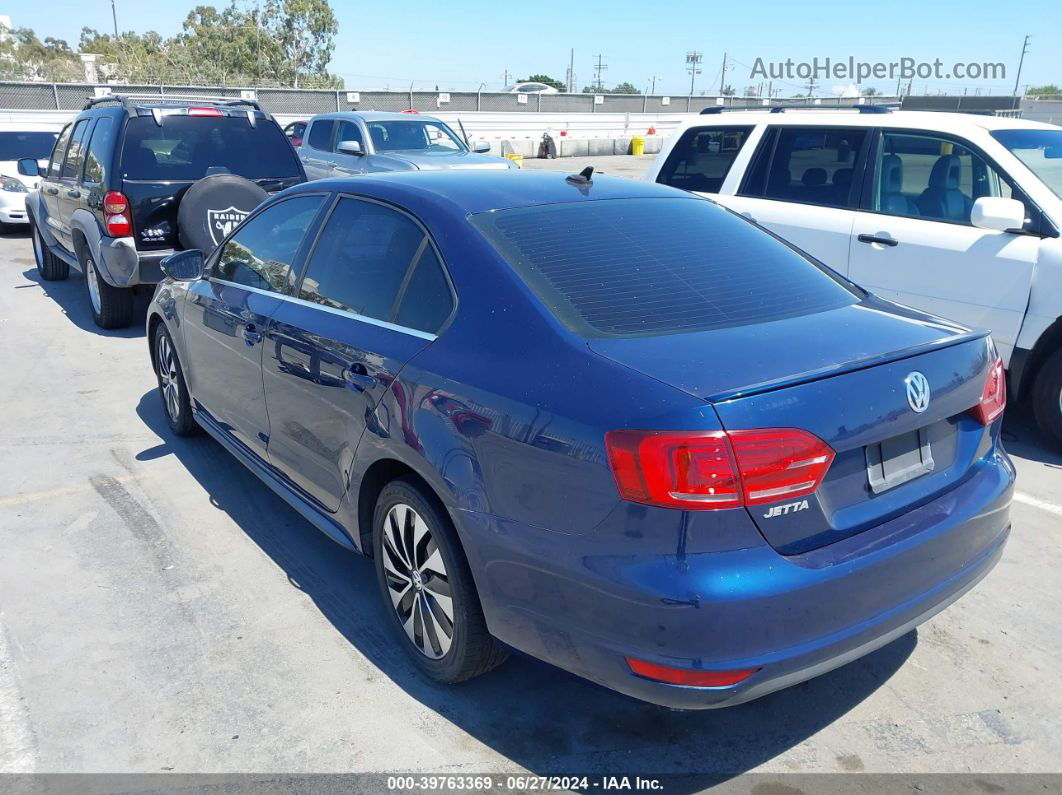 2013 Volkswagen Jetta Hybrid Sel Premium Blue vin: 3VW637AJ7DM219040