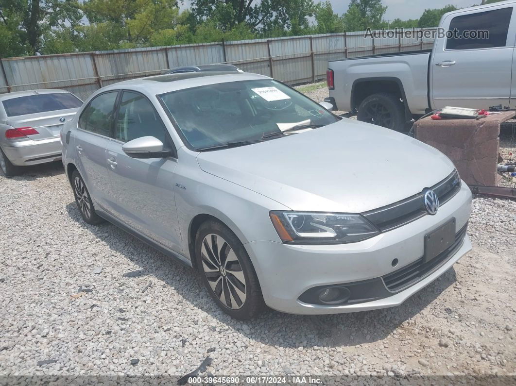 2013 Volkswagen Jetta Hybrid Sel Premium Silver vin: 3VW637AJ7DM231446