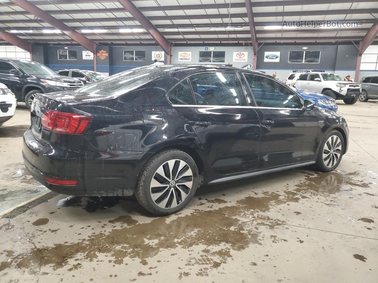 2013 Volkswagen Jetta Hybrid Black vin: 3VW637AJ8DM281031