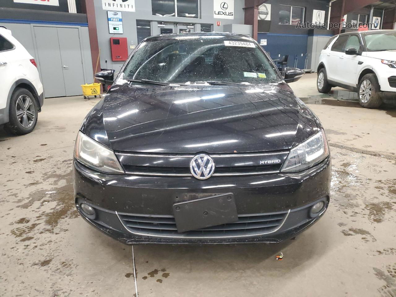 2013 Volkswagen Jetta Hybrid Black vin: 3VW637AJ8DM281031