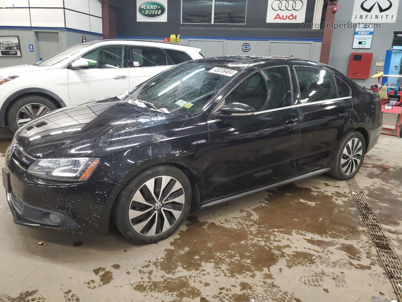 2013 Volkswagen Jetta Hybrid Black vin: 3VW637AJ8DM281031