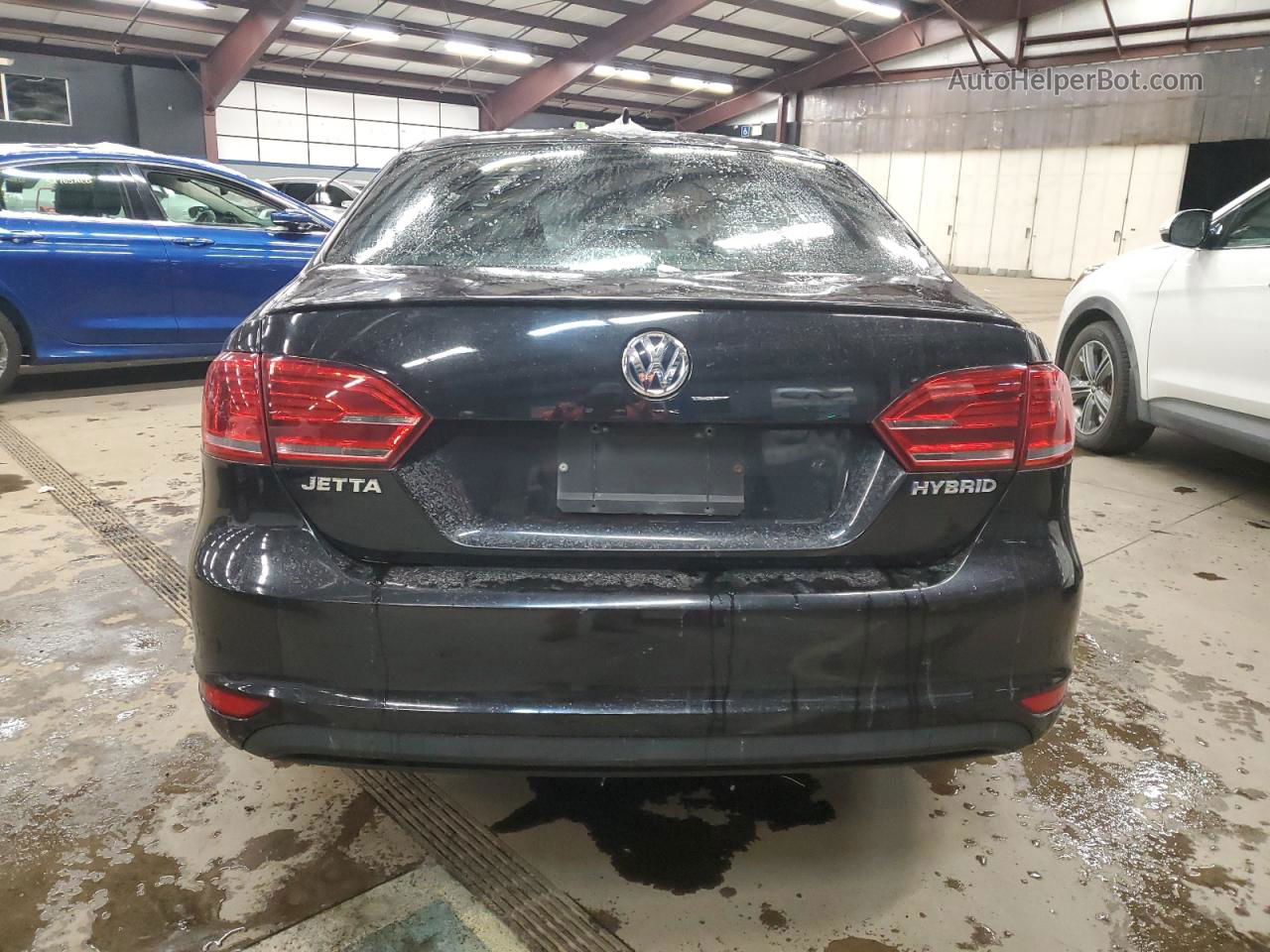 2013 Volkswagen Jetta Hybrid Black vin: 3VW637AJ8DM281031