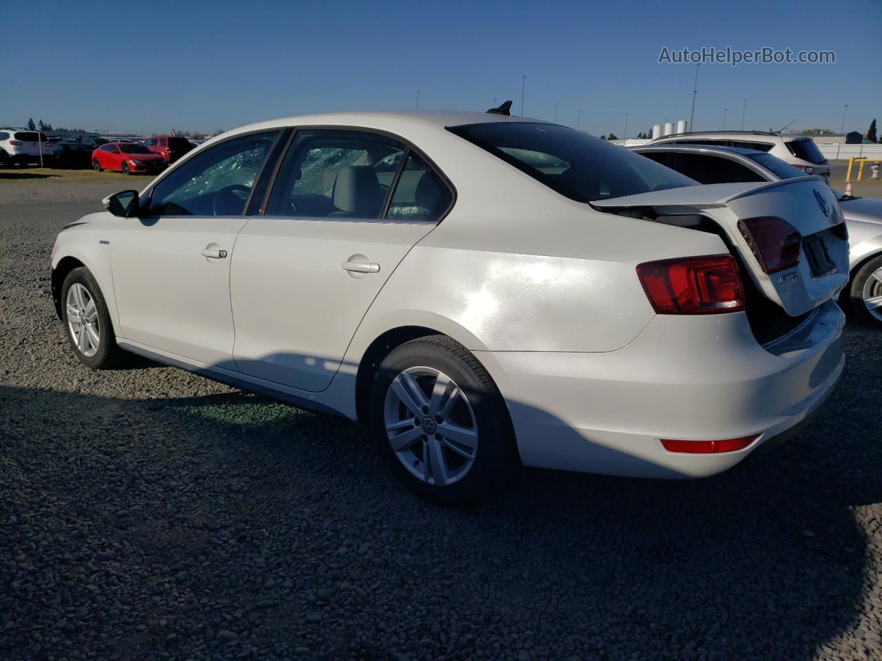 2013 Volkswagen Jetta Hybrid White vin: 3VW637AJ8DM282602