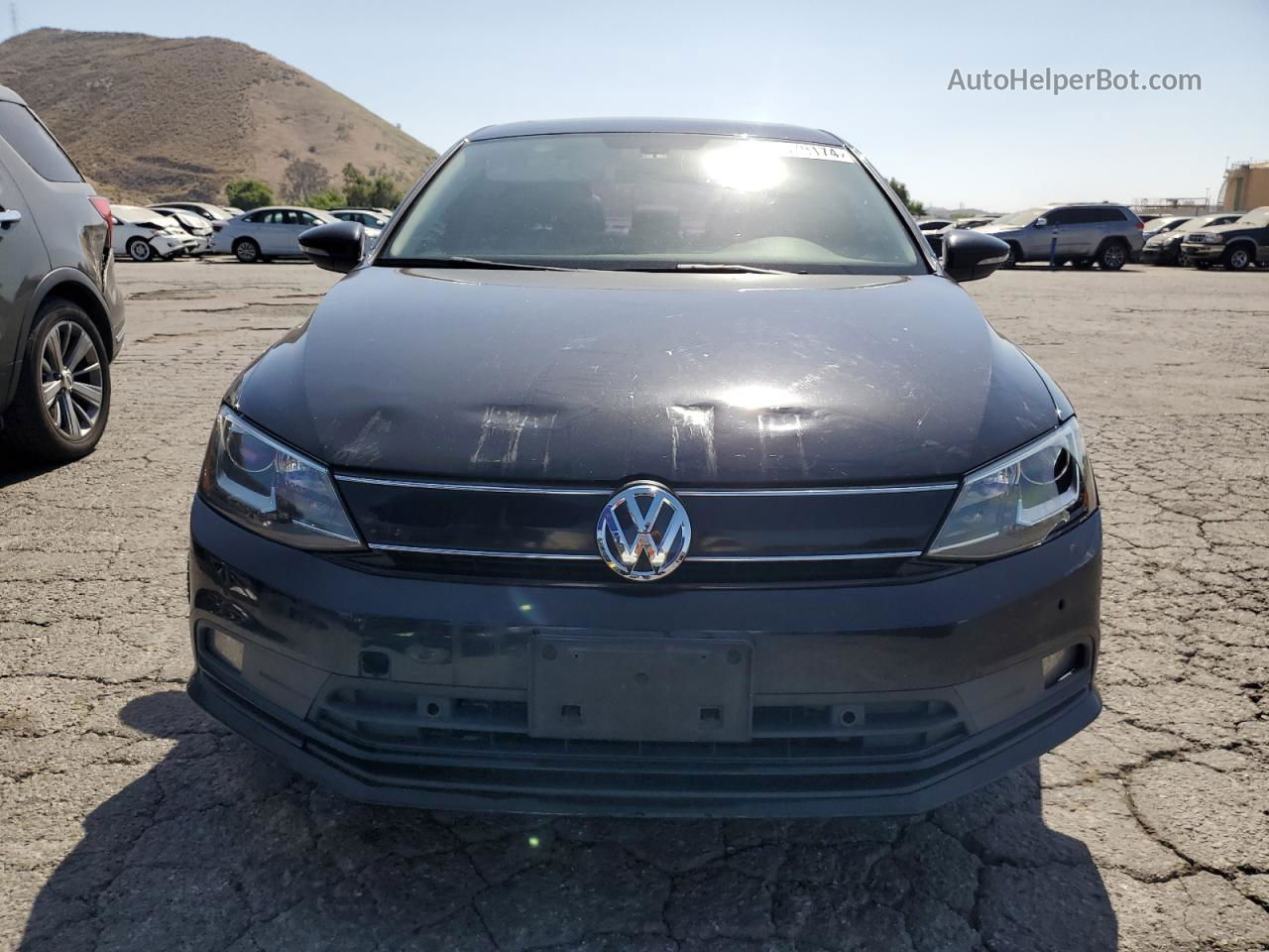 2016 Volkswagen Jetta Hybrid Black vin: 3VW637AJ8GM231556