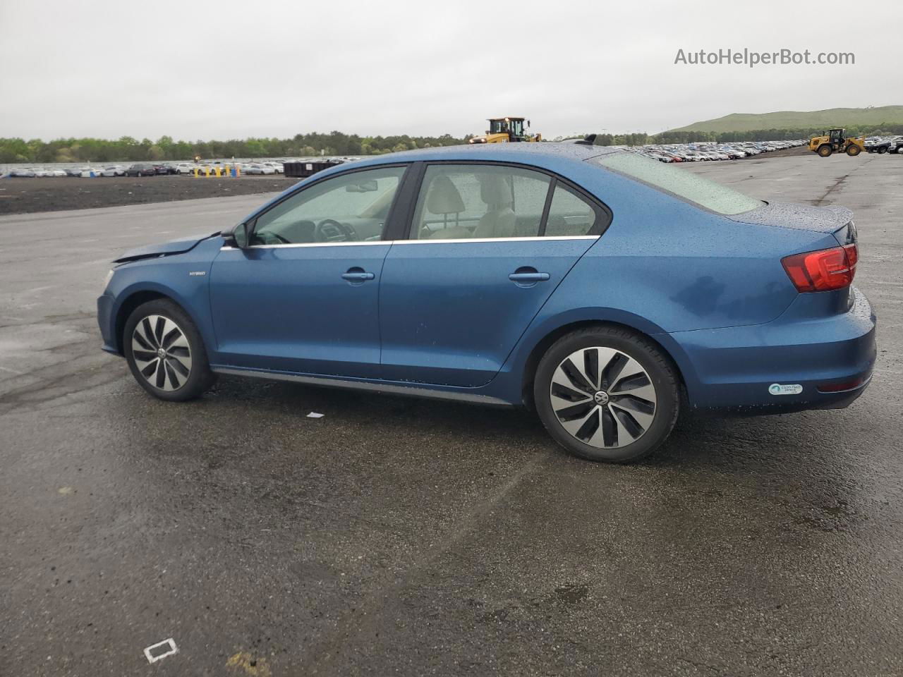 2015 Volkswagen Jetta Hybrid Blue vin: 3VW637AJ9FM427293