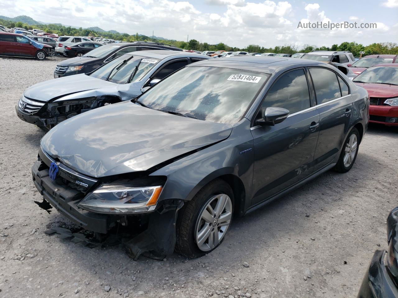 2013 Volkswagen Jetta Hybrid Gray vin: 3VW637AJXDM248516