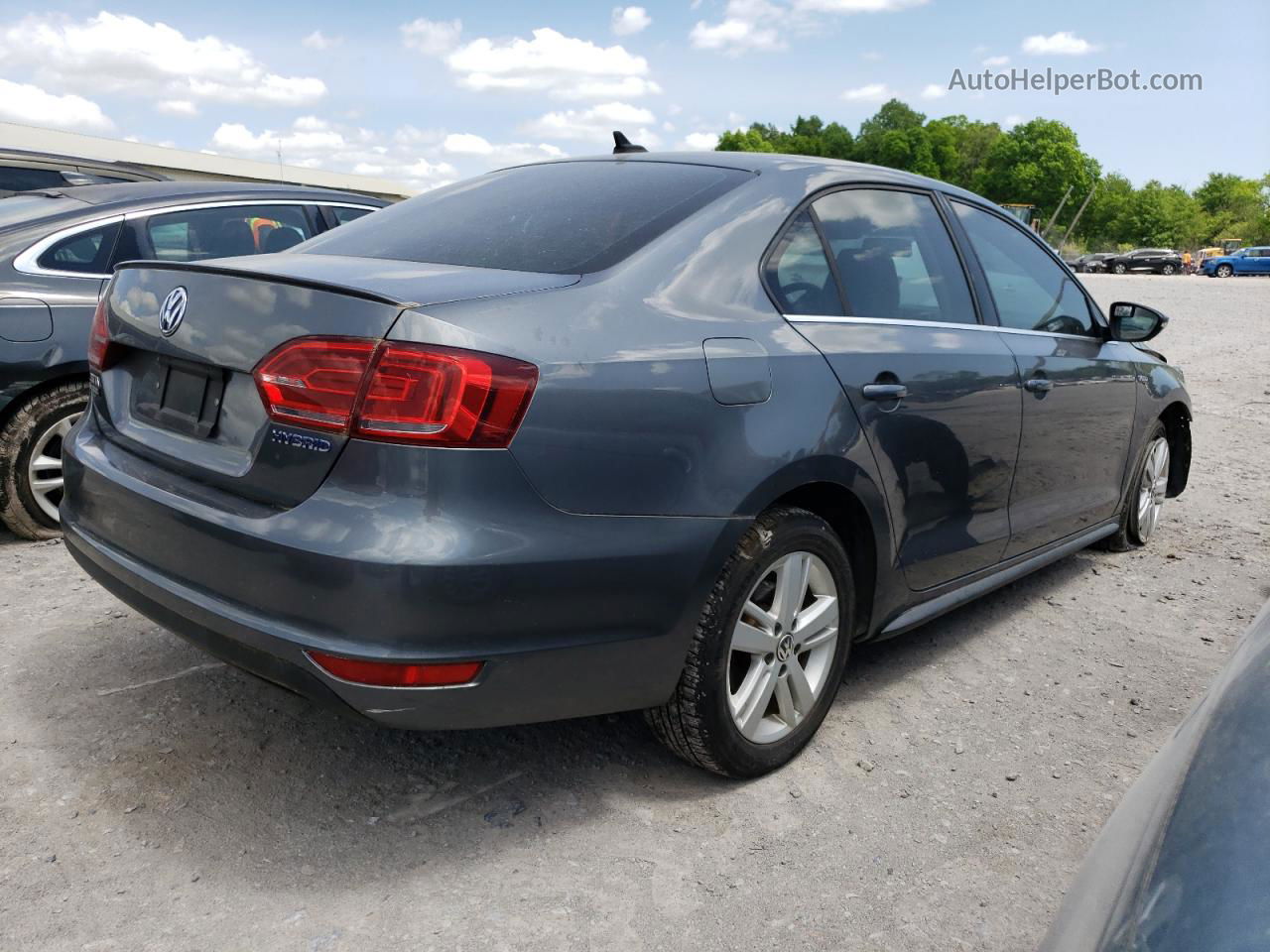 2013 Volkswagen Jetta Hybrid Gray vin: 3VW637AJXDM248516