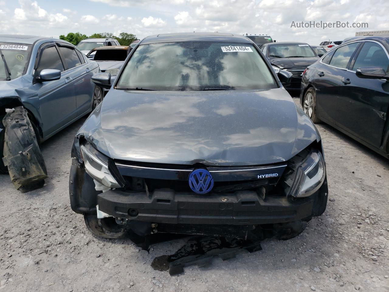 2013 Volkswagen Jetta Hybrid Gray vin: 3VW637AJXDM248516